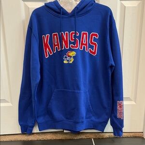 Kansas Jayhawks Blue Hoodie KU Size L
